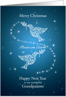 Grandparents,Doves of Peace Christmas card