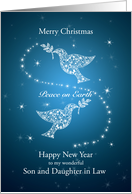 Son and Daughter in Law, Doves of Peace Christmas card