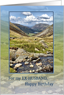 Ex-Husband,Birthday, Mountain Landscape card