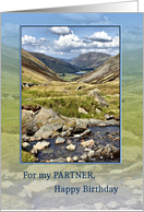 Partner,Birthday, Mountain Landscape card