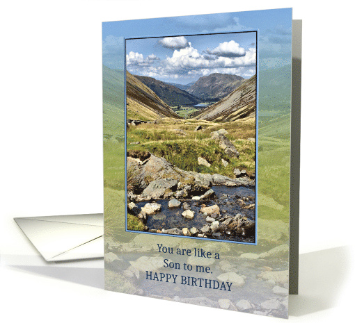Like a Son to Me, Birthday, Mountain Landscape card (1556440)