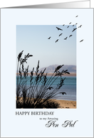 Pen Pal Birthday, Seaside Scene card