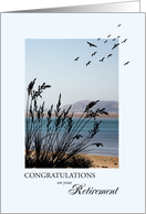 Congratulations on Retirement Seaside Scene card