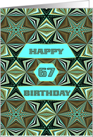 67th Birthday, Stylish Modern card