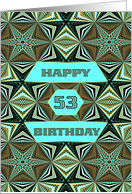 53rd Birthday, Stylish Modern card