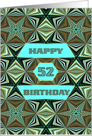 52nd Birthday, Stylish Modern card