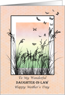 Daughter-in-Law, Mother’s Day, Grass and Butterflies card