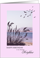 Neighbor Birthday, Seaside Scene card