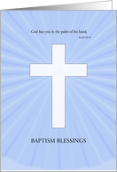 For a Male, Baptism,Glowing Cross card