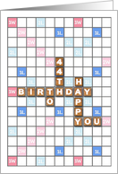 44th Birthday, Game Board card