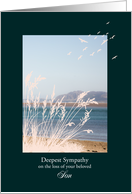 Sympathy Loss of Son, with Birds and a Seaview card