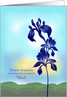 Sympathy Loss of Uncle, with Purple Flowers card