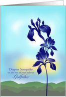 Sympathy Loss of Godfather, with Purple Flowers card