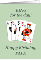 Papa, Birthday, Four Kings Playing Cards Poker card