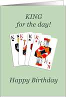 Birthday, Four Kings Playing Cards Poker card