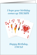 Uncle, Birthday, Hearts Trumps Whist card
