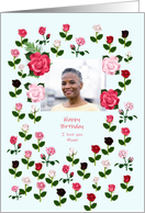 Mam Birthday Add a Picture Roses card
