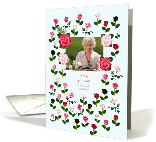Grandma Birthday Add a Picture Roses card (1616566)