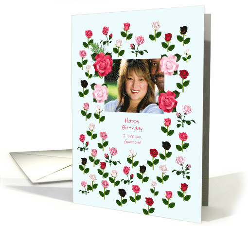 Godmom Birthday Add a Picture Roses card (1616600)