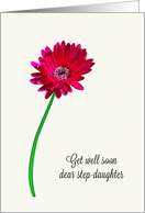 Step-Daughter Get Well Soon Painted Flower card