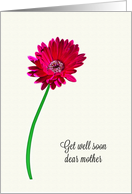 Mother Get Well Soon Painted Flower card