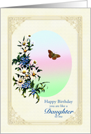 Like a Daughter, Birthday Flowers and Butterfly card