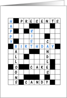 81st Birthday Crossword Puzzle card