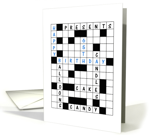 65th Birthday Crossword Puzzle card (1627660)