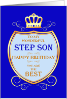 Step Son Birthday with Shield card