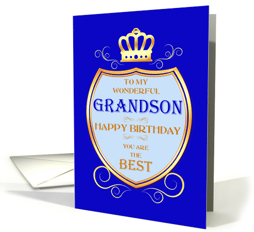 Grandson Birthday with Shield card (1633936)