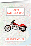 Grandfather Father’s Day with Map and Motorbike card