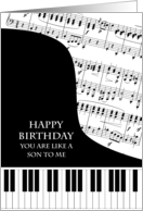 Like a Son Piano and Music Birthday card