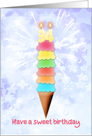 34th Birthday Giant Ice Cream card