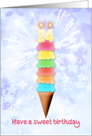 24th Birthday Giant Ice Cream card