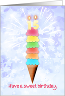 15th Birthday Giant Ice Cream card