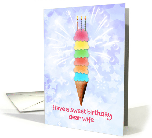 Wife Birthday Giant Ice Cream card (1656206)