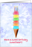 Sweetheart Birthday Giant Ice Cream card