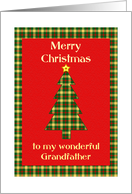 Grandfather Tartan Christmas Tree card