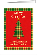 Granddaughter and her Partner Tartan Christmas Tree card