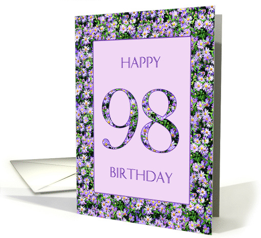 98th Birthday Purple Daisies card (1662126)