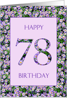 78th Birthday Purple Daisies card