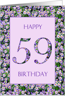 59th Birthday Purple Daisies card