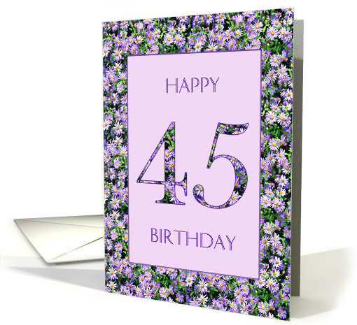45th Birthday Purple Daisies card (1662544)