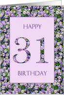 31st Birthday Purple Daisies card