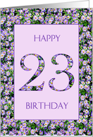 23rd Birthday Purple Daisies card