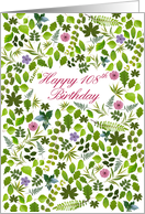108th Birthday Scattered Leaves card