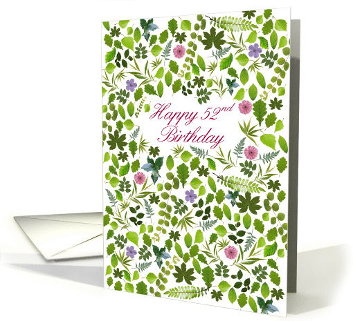 52nd Birthday Scattered Leaves card (1684542)
