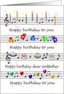 Godfather Funny Happy Birthday Song Sheet Music card