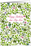 Step Mom Birthday Scattered Leaves card