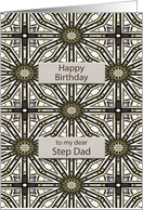 Step Dad Birthday Abstract Mandala Design card